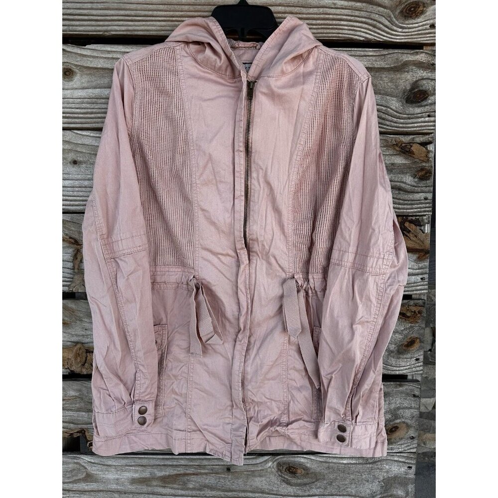 BKE Buckle jacket Women's Medium Pink pockets hoodie Jacket zip